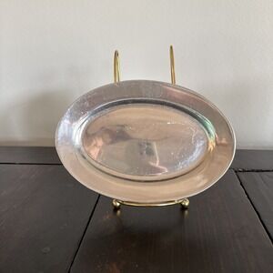 Vintage Wilton Pewter Small Oval Plates 6 3/4 Inches X 4 3/4 Inches‎ Set Of 2